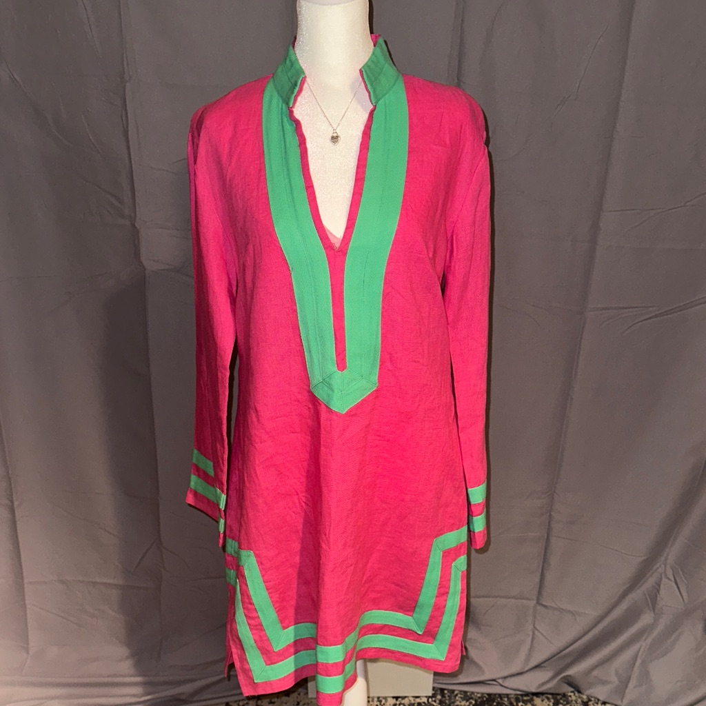 Sail To Sable Pink And Green Dress